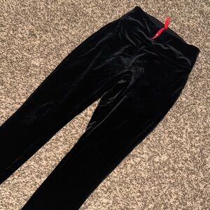 SPANX Girls Medium Velvet Leggings in Black
